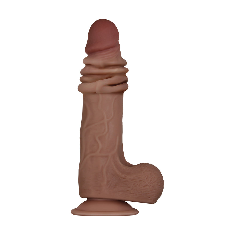 Evolved Real Flex Skin Poseable Dildo de polegada Carne Marrom