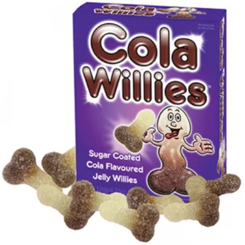 Jelly Willies com sabor de cola e cobertura de açúcar