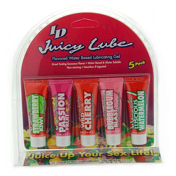 Juicy Lube 5 Tube Pack Lubrificantes Saborizados