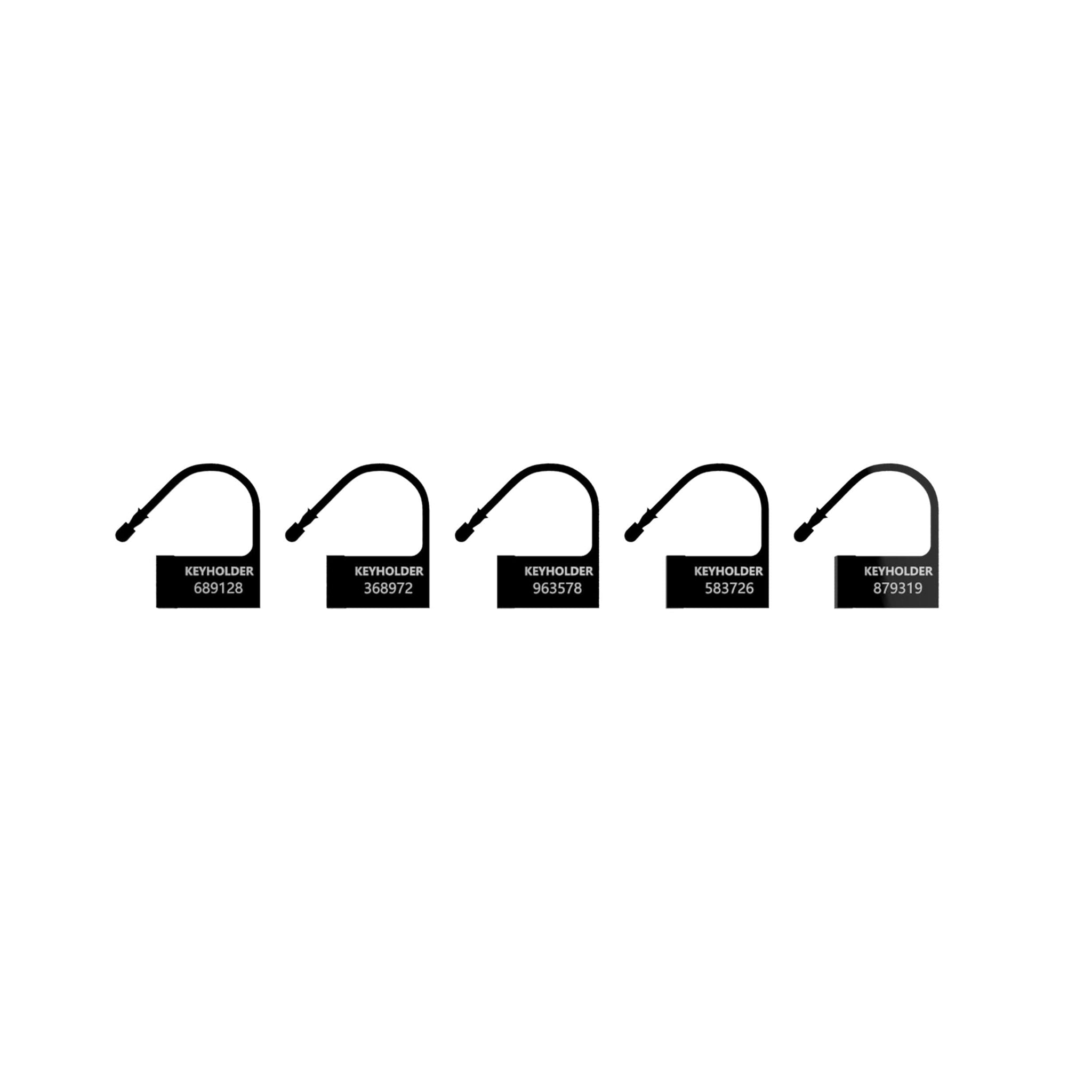 Candados de repuesto para jaula de hombre, color negro, x5