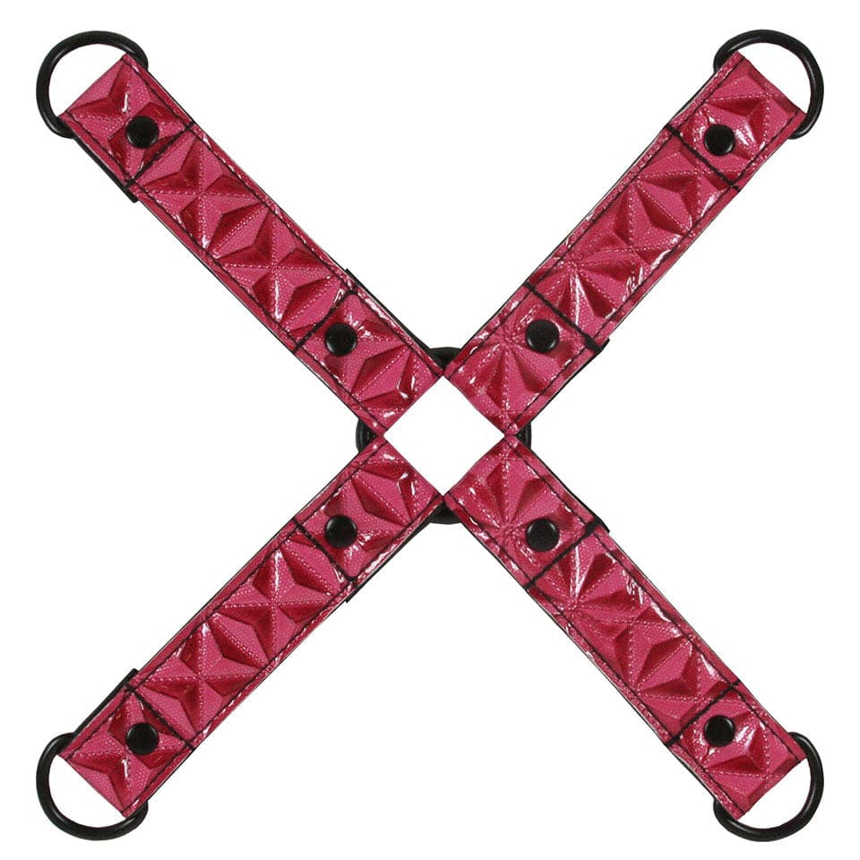 Bondage pecaminoso Hogtie rosa