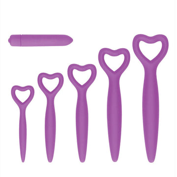 Conjunto dilatador vaginal de silicone Ouch roxo