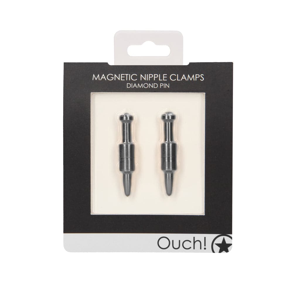 Grampos de mamilo magnéticos Ouch Diamond Pin Grey