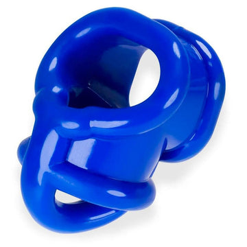 Oxballs Ballsling com anel peniano divisor de bolas azul policial