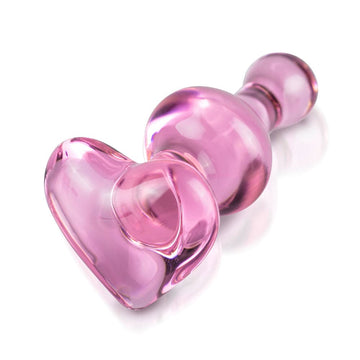 Plug anal de vidro Icicles No.75 Pink Heart