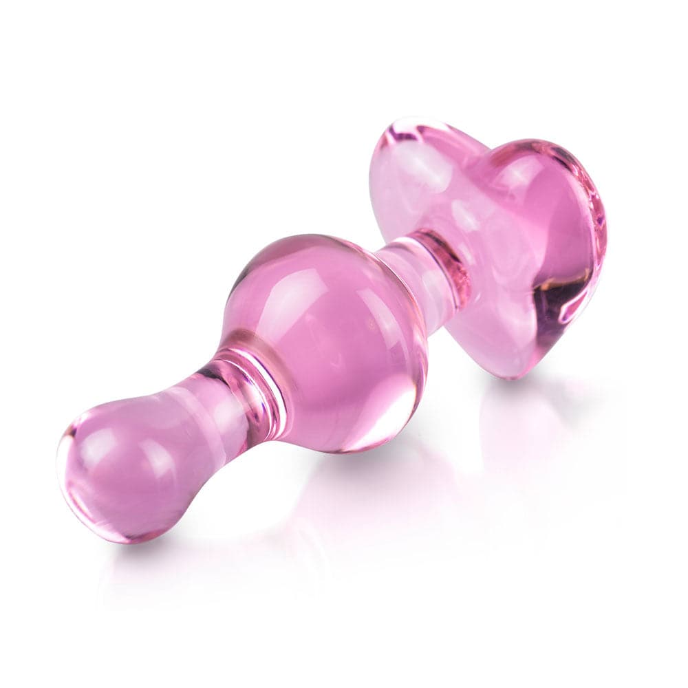 Plug anal de vidro Icicles No.75 Pink Heart