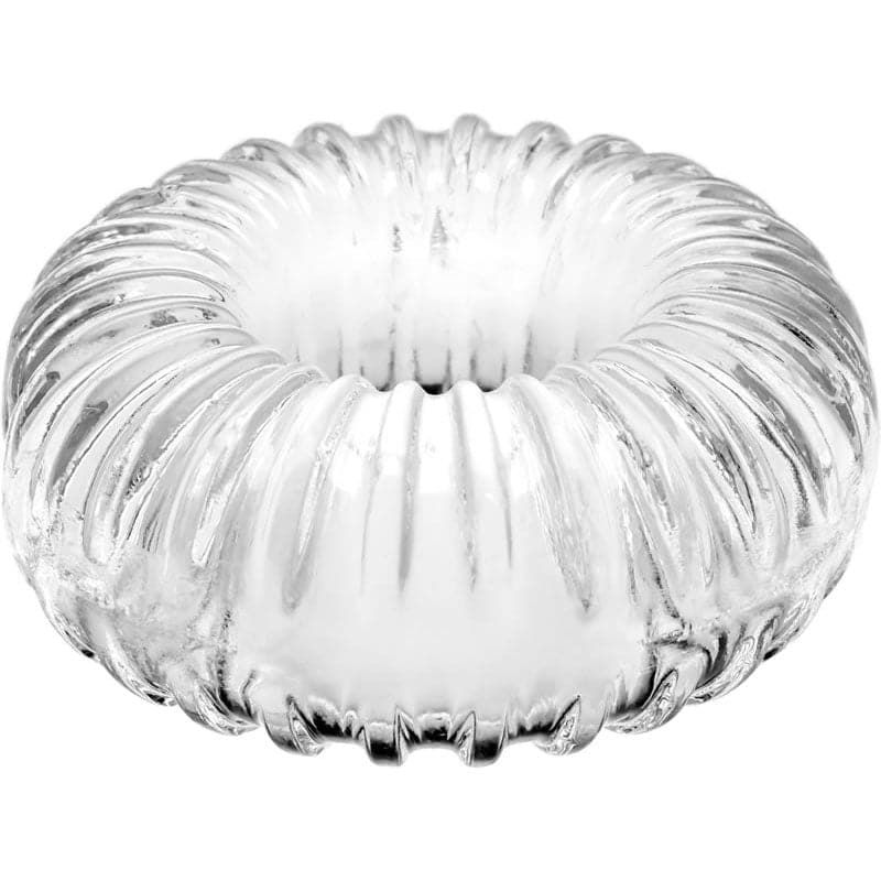Anel canelado com ajuste perfeito transparente