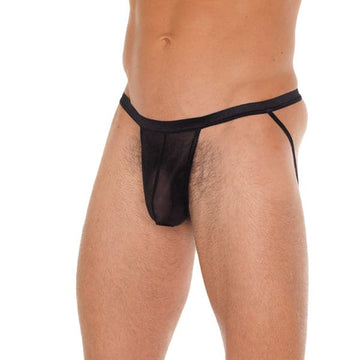 Bolsa preta masculina com jockstraps