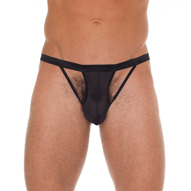 Tanga recortada masculina preta