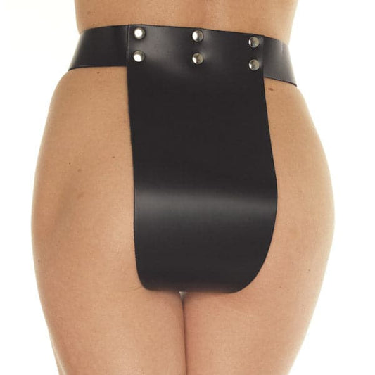 Leather Chastity Brief Size: M-L