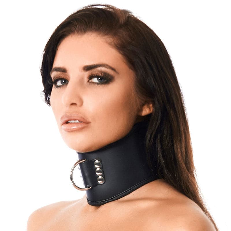 Collar de cuero con candado Talla: SM