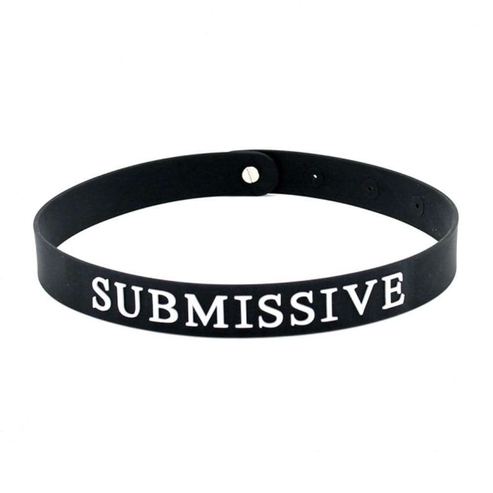 Collar sumiso de silicona negra