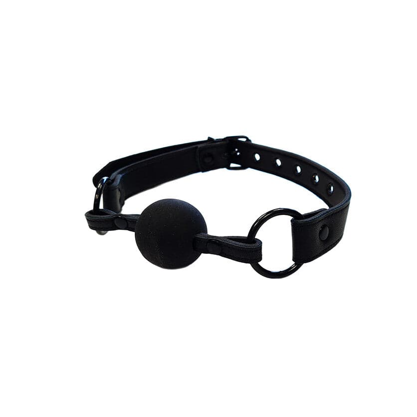 Collar y mordaza negros lisos de Rouge Garments