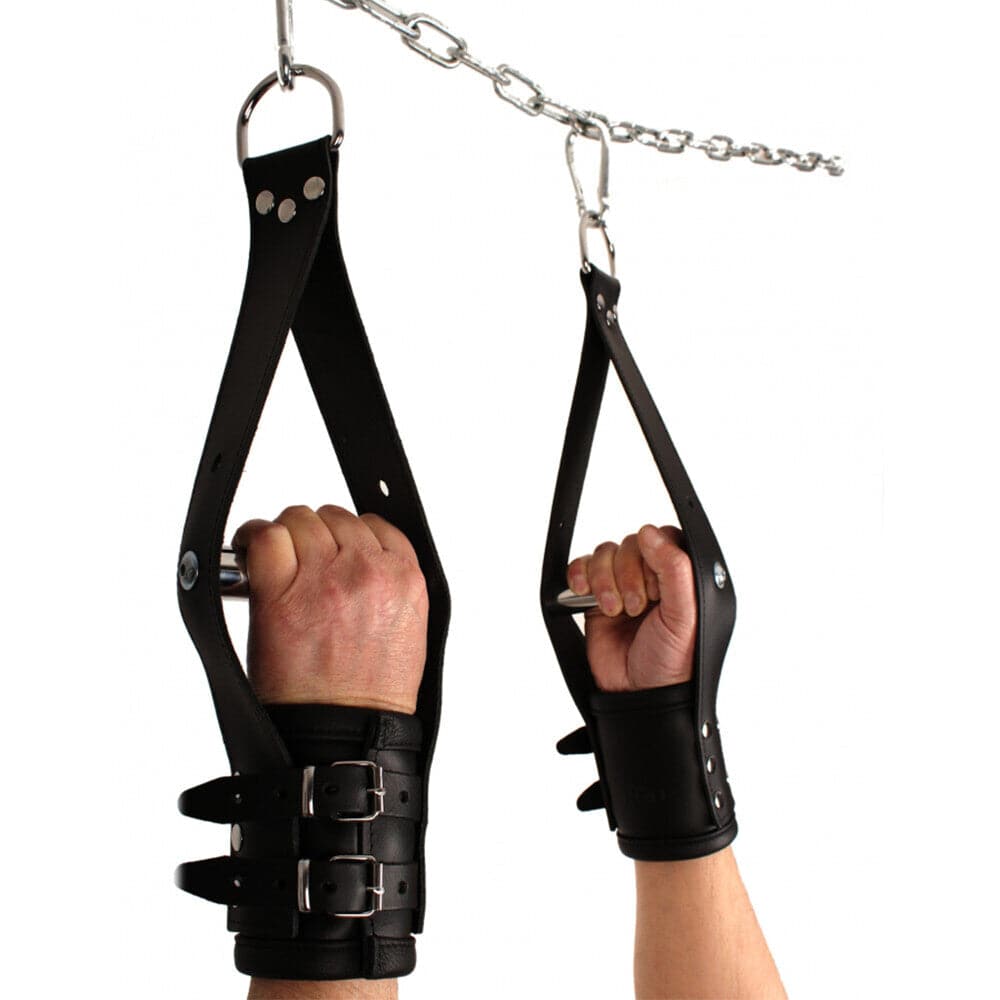 Algemas de Suspensão de Couro Deluxe Vermelho