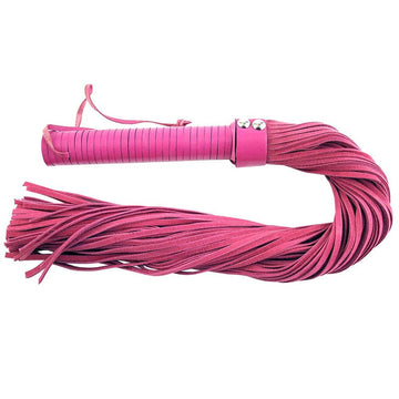 Flogger de ante rosa de Rouge Garments