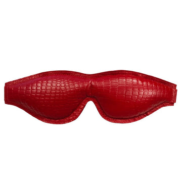 Rouge Garments Leather Croc Print Padded Blindfold