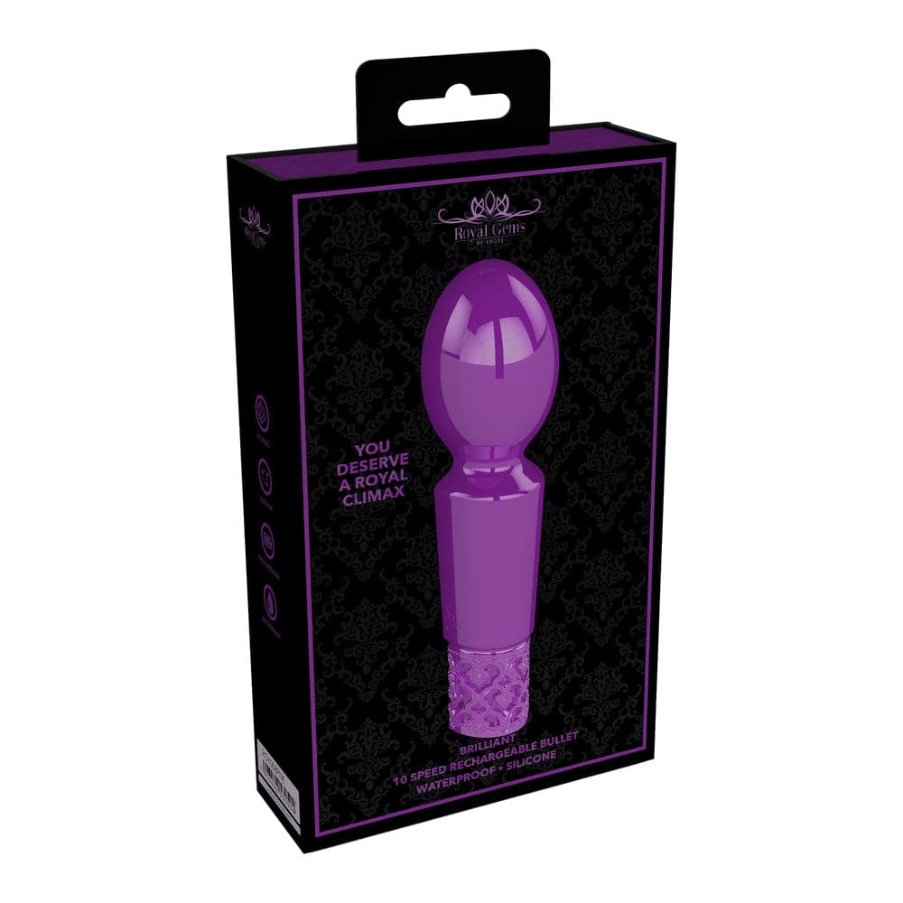 Bala recargable brillante de Royal Gems, color morado