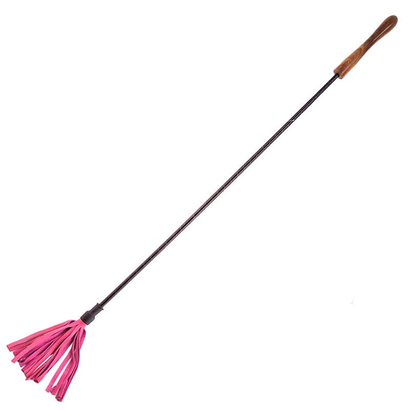 Fusta de montar con mango de madera color rosa de Rouge Garments