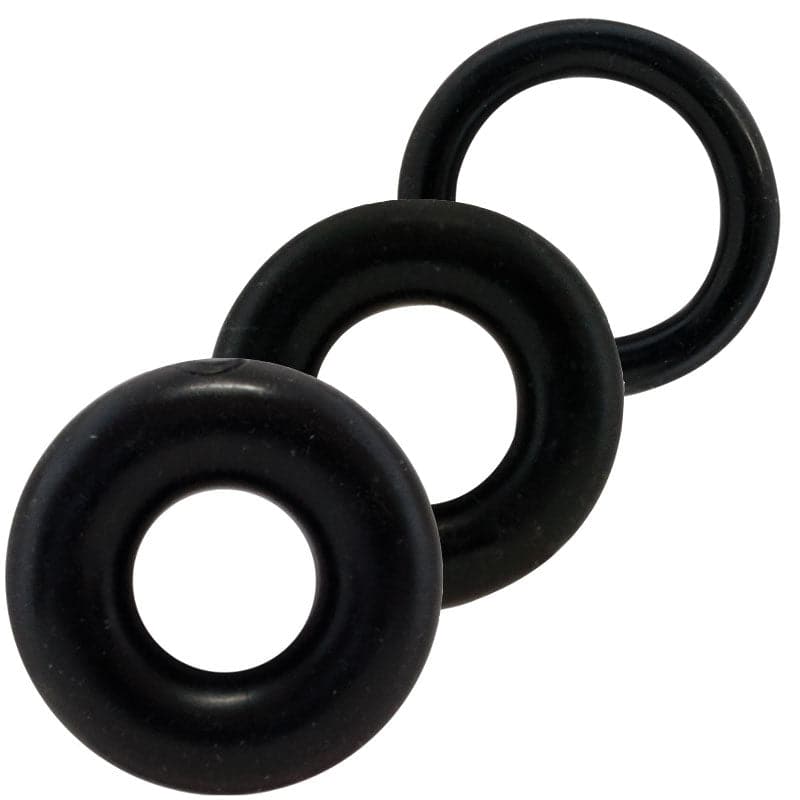 Anillos para el pene negros Screaming O Ring O x 3