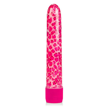 Masajeador vibrador con forma de leopardo rosa