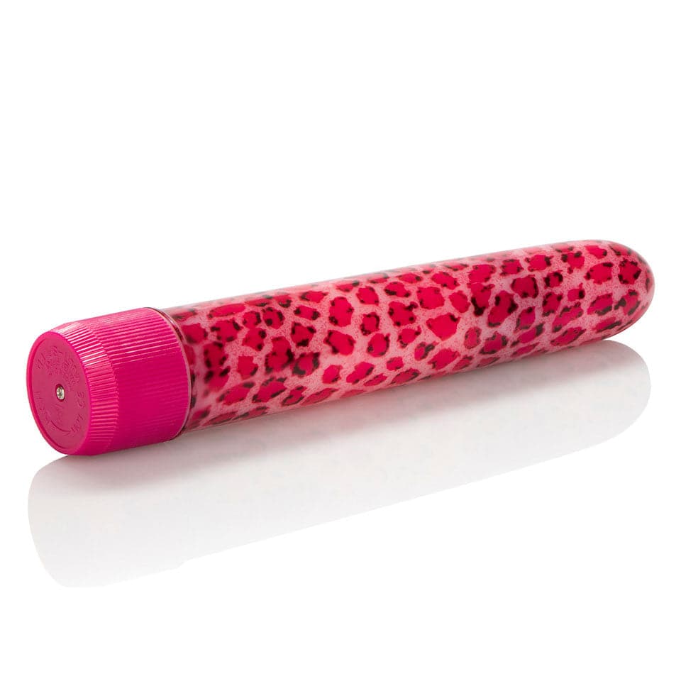 Masajeador vibrador con forma de leopardo rosa