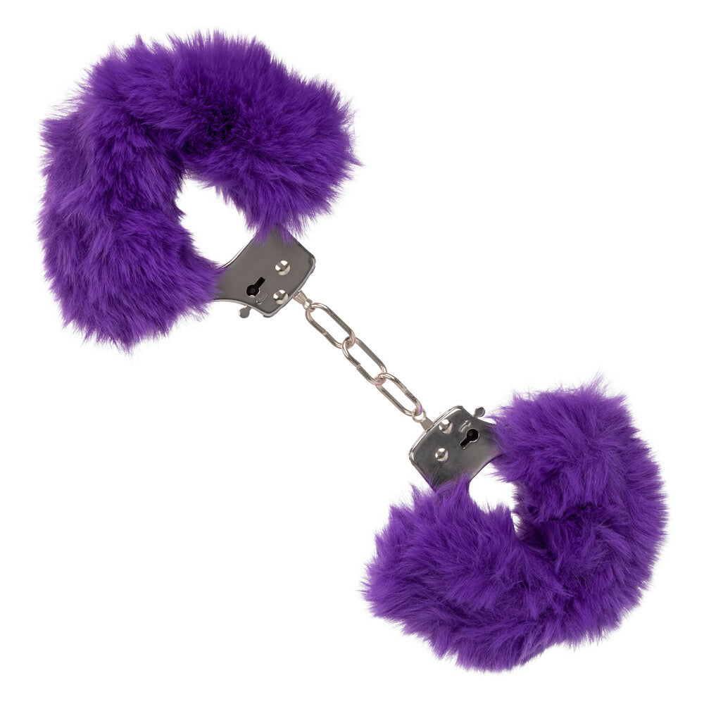 Punhos peludos ultra fofos roxos