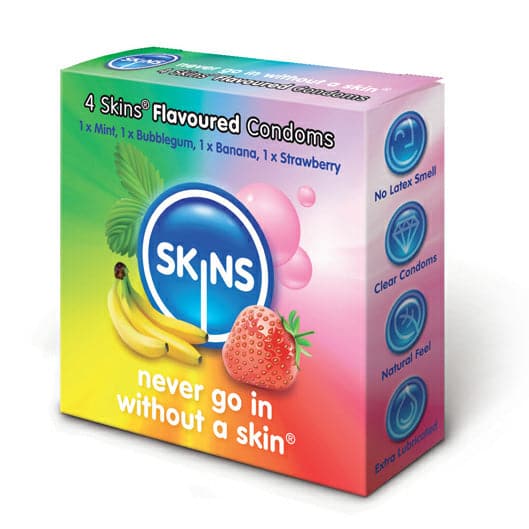 Skins Preservativos Saborizados Pacote com 4