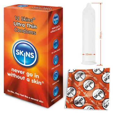 Preservativos Skins Ultra Thin, paquete de 12