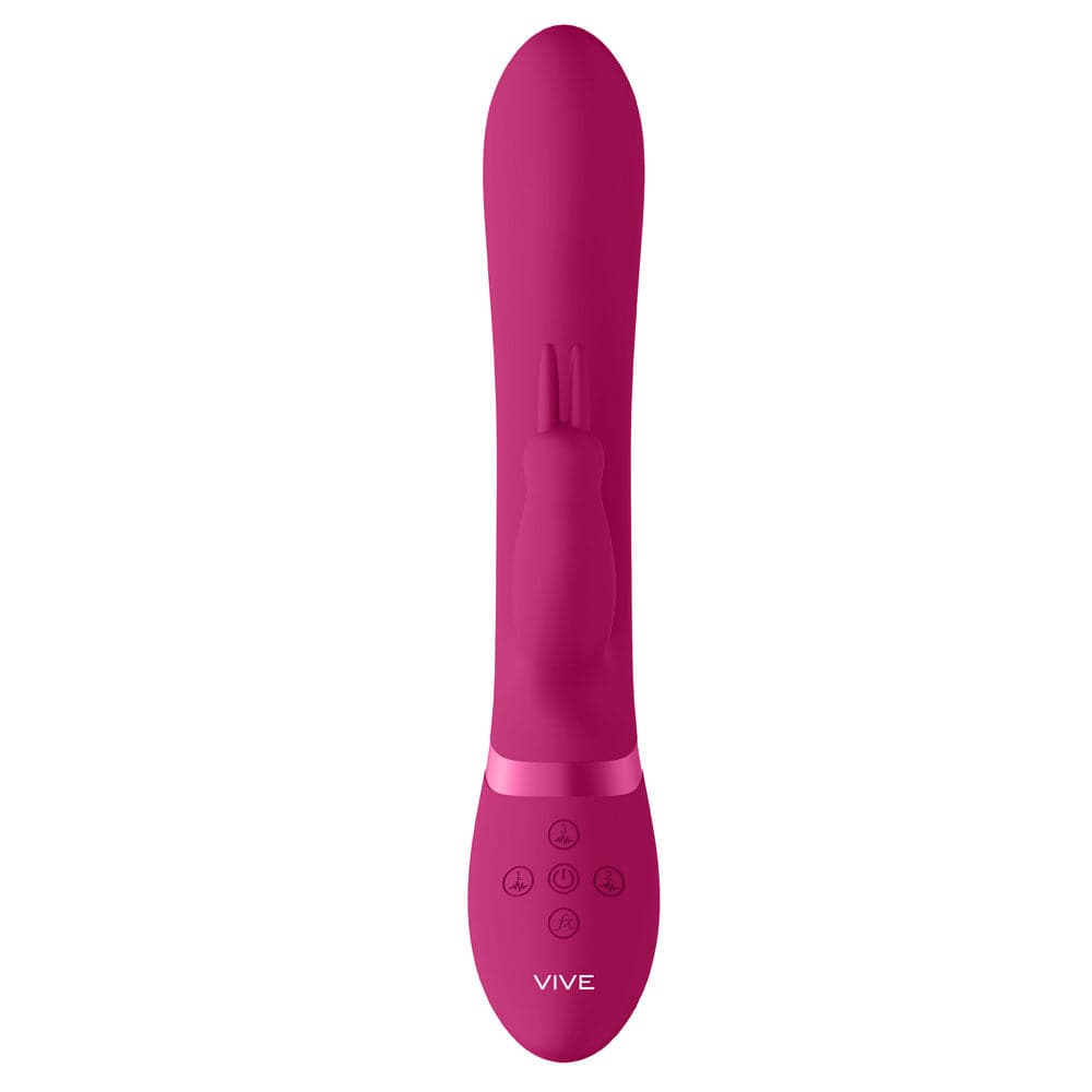 Vibrador de conejo rosa con perlas estimulantes Vive Amoris