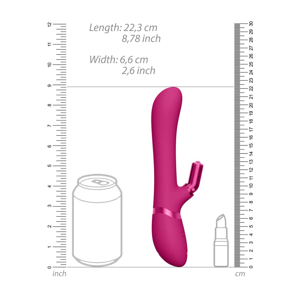 Vibrador conejo intercambiable de doble acción Vive Chou rosa