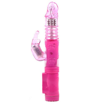 Vibrador Coelho Rosa Com Movimento De Empurrão