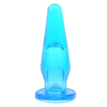 Mini Butt Plug Com Furo Para Dedo Azul