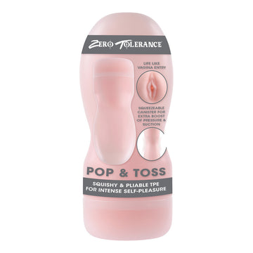 Masturbador pop and toss de Zero Tolerance, color rosa carne